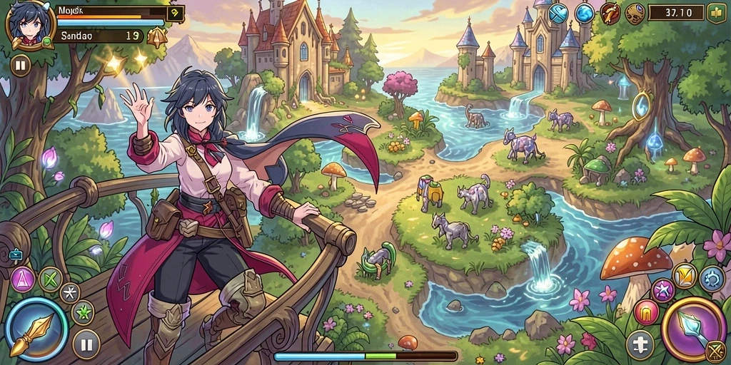 Gambar tampilan awal game LAPARBOS yang menarik.